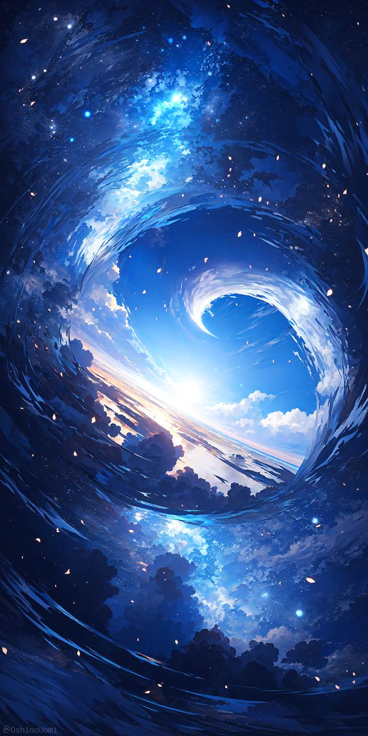 风景, scenery, sea, star, 黎明, 奇幻