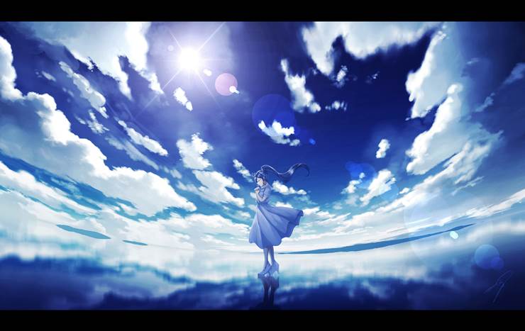 原创, 风景, fantasy, 女孩子, reflection pool, 太美了