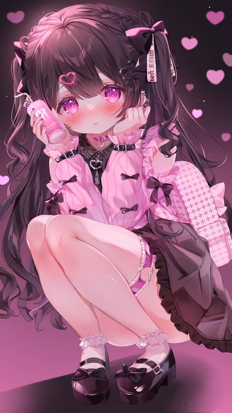 魅惑的大腿, 女孩子, young girl, 原创, 原创, half pigtails, 黑发, 乐福鞋