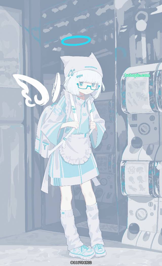 一张眼镜,小女孩,我家孩子绘画图片