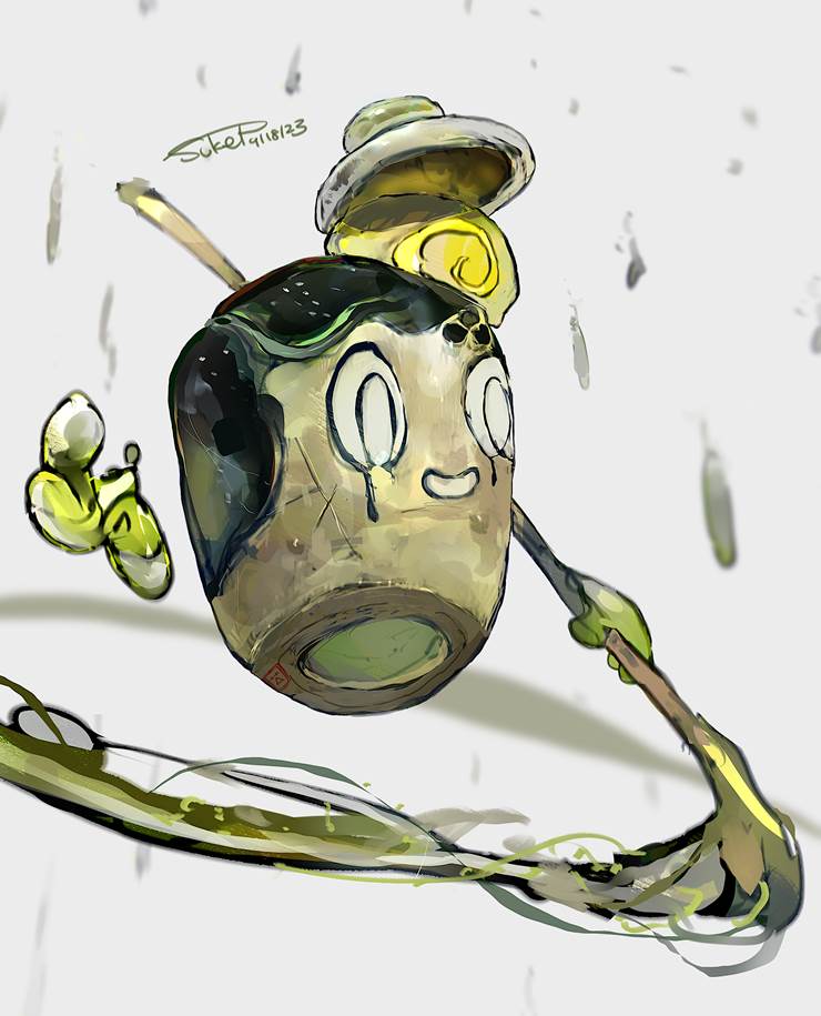 查迪斯poltchageist|插画师SukeP（すけぴー）的精灵宝可梦插画图片