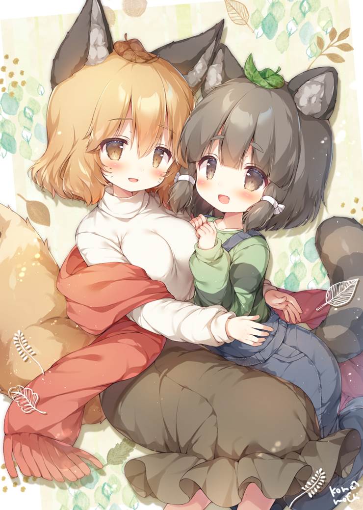 兽耳, 女孩子, fox ears