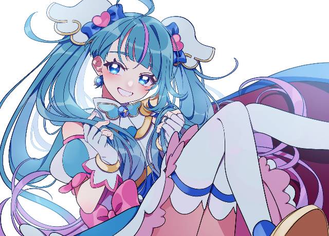 Spreading Sky! PreCure, Soaring Sky! PreCure, Cure Sky, precure, bewitching thighs, blue Cure