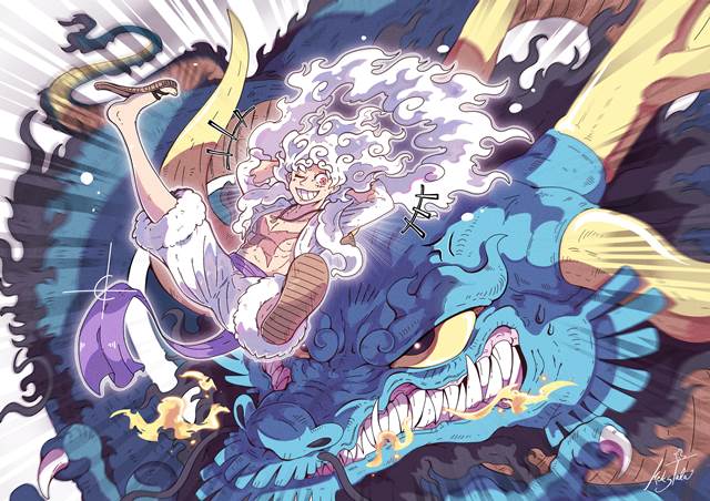 Gear 5, Monkey D. Luffy, Kaido (One Piece)