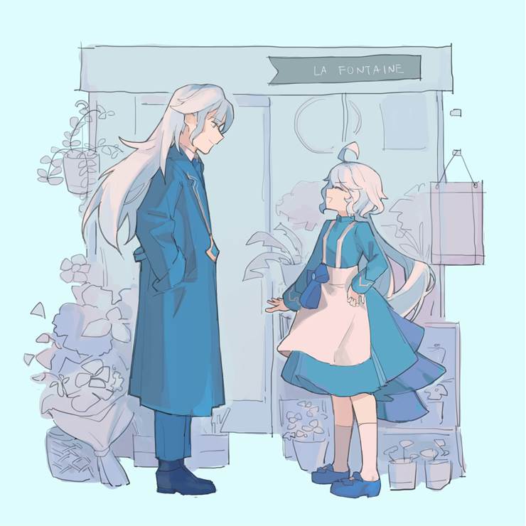 Neuvillette, Furina, Genshin Impact, Genshin Impact 500+ bookmarks, Neuvillette/Furina