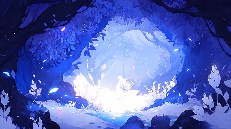 scenery, scenery, background, night, forest, fairy tale, fairy