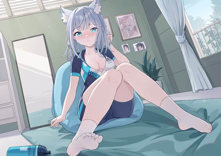 Azur Lane 1000+ bookmarks, bewitching thighs, everyday life, illustration, sole, Blue Archive