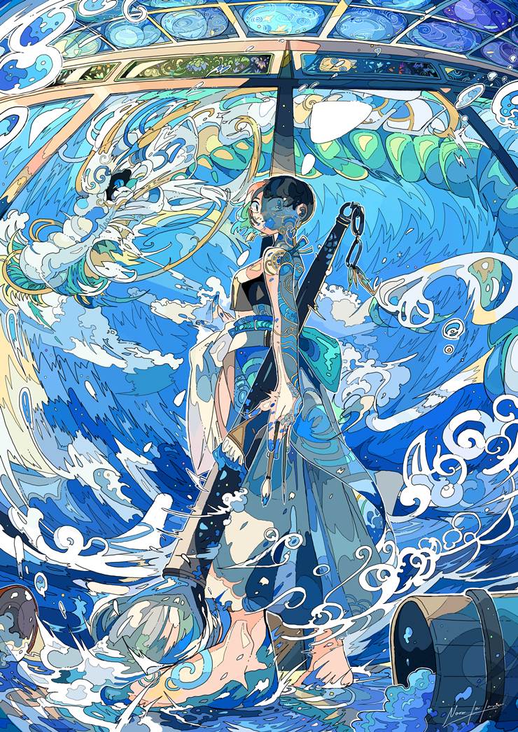 画龙点睛,白龙,绘师,跃动感,青の魔术师图片