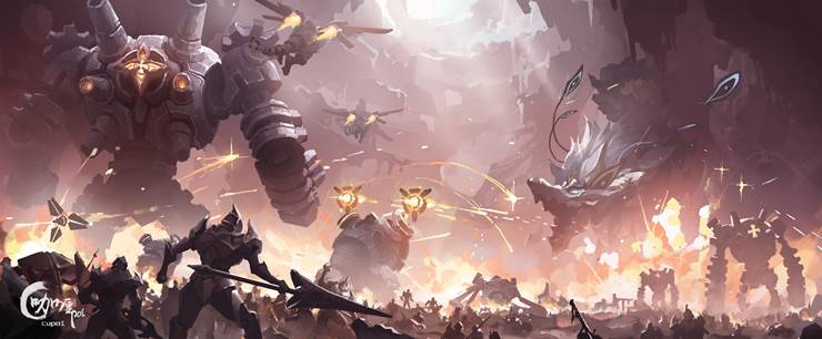 illustration, scenery, original works, impasto, Genshin Impact, 二次创作, 原神1000收藏
