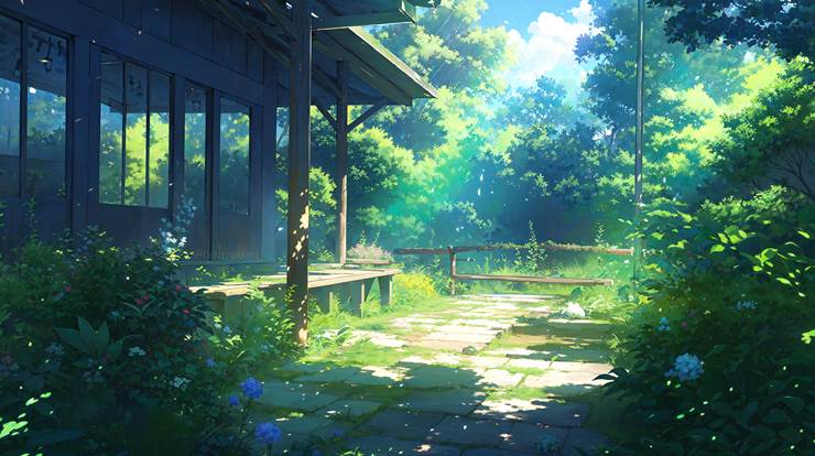 风景, scenery, background, green, forest, 树