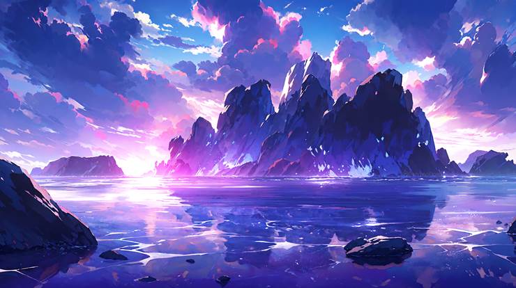 风景, background, scenery, sky, 云, ice, mountain