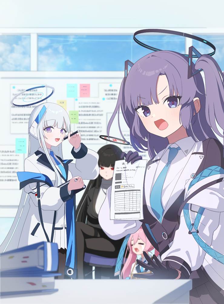 碧蓝档案, Hayase Yuuka, 调月莉音, 生盐诺亚, Koyuki Kurosaki, Seminar (Blue Archive)