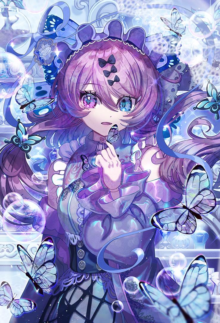原创, 女孩子, 蝴蝶, 肥皂泡, perfume, 蝴蝶结, 我家孩子, race, 异色瞳, 蝴蝶很可爱