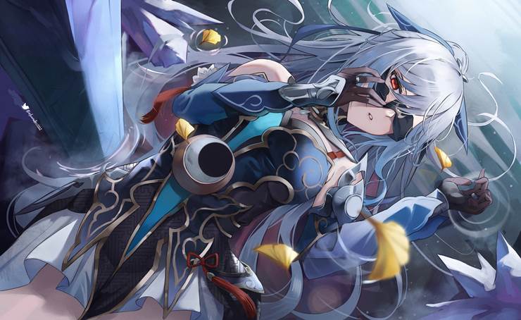 镜流|插画师elvandec的镜流插画图片