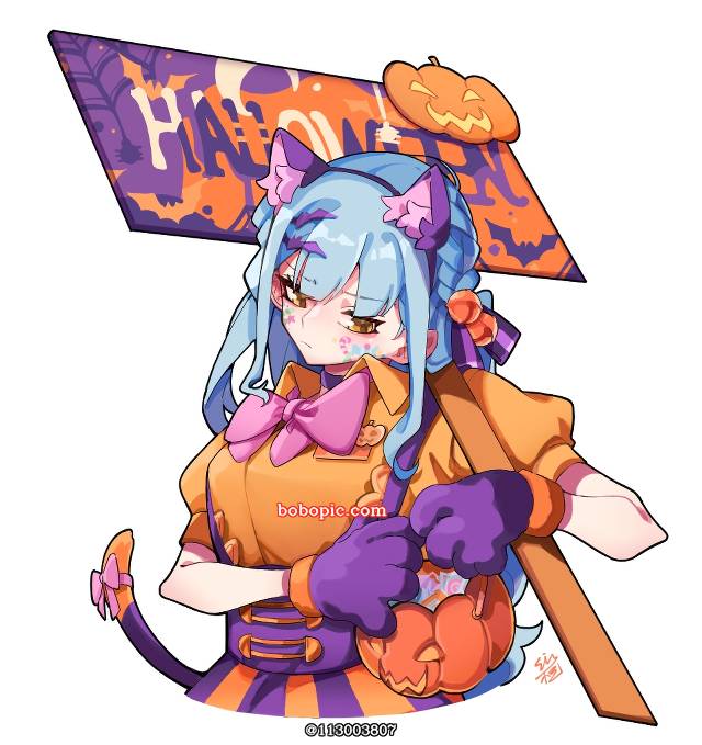 一张BanGDream,小女孩,丰川祥子,万圣节,MyGO!!!!!,AveMujica,halloween绘画图片
