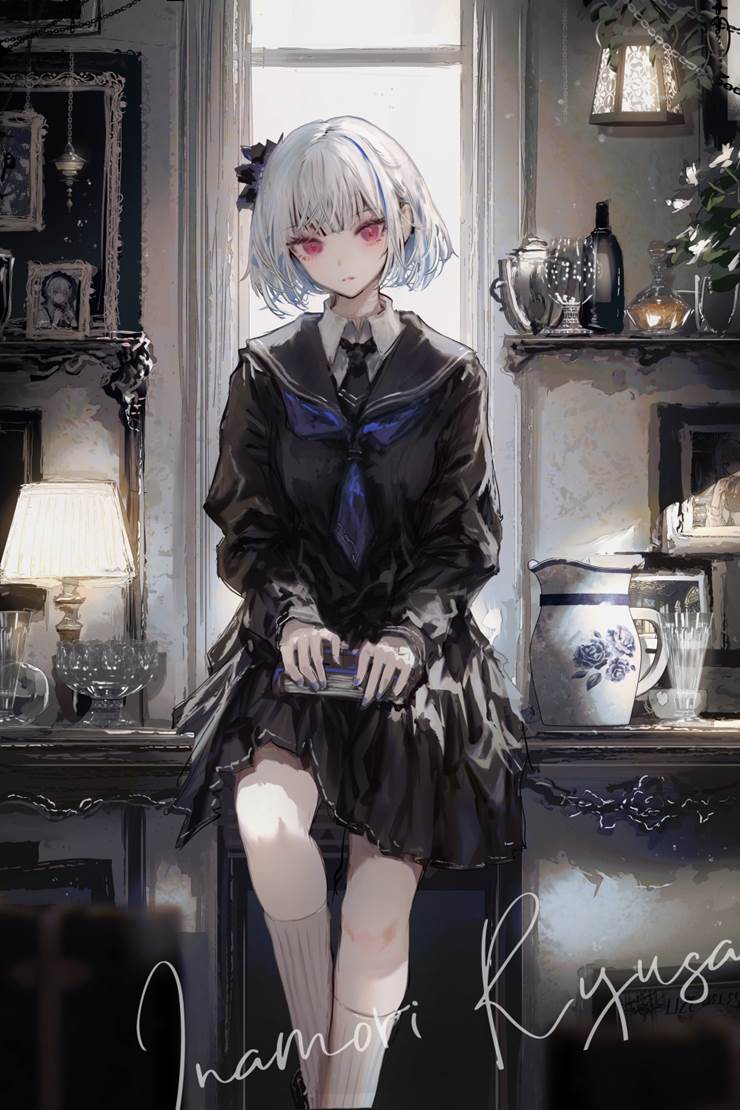 beautiful girl, virtual YouTuber, Lize Helesta, Nijisanji, Virtual YouTuber 1000+ bookmarks, Antique