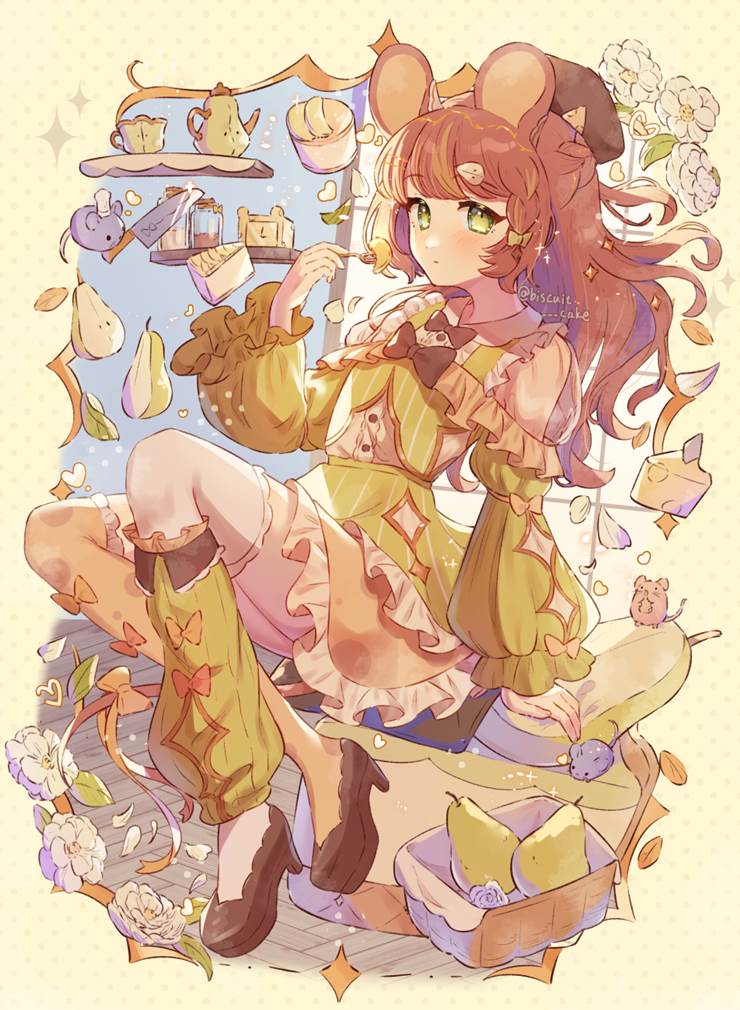 girl, original, beast ears, creation, animal ears