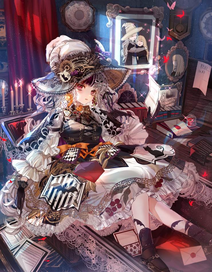 vampire, 吸血鬼, 女孩子, letter, coffin, clock, 原创1000users加入书籤, witch