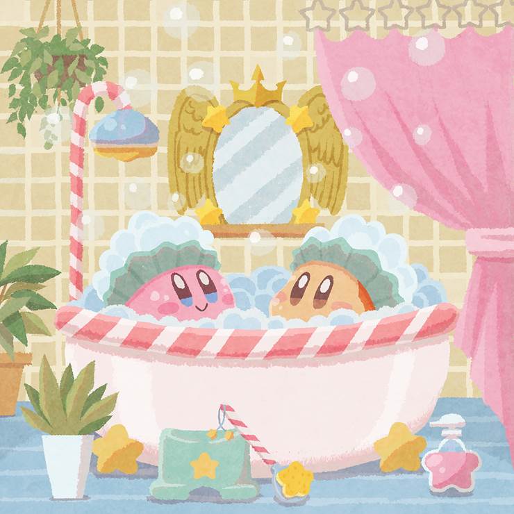 星之卡比, 卡比, 洗澡, bubble bath​, waddle dee