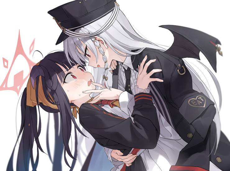 碧蓝档案, Kurotate Haruna, Aikiyou Fuuka, Aikiyou Fuuka/Kurotate Haruna, yuri, Blue Archive 5000+ bookmarks