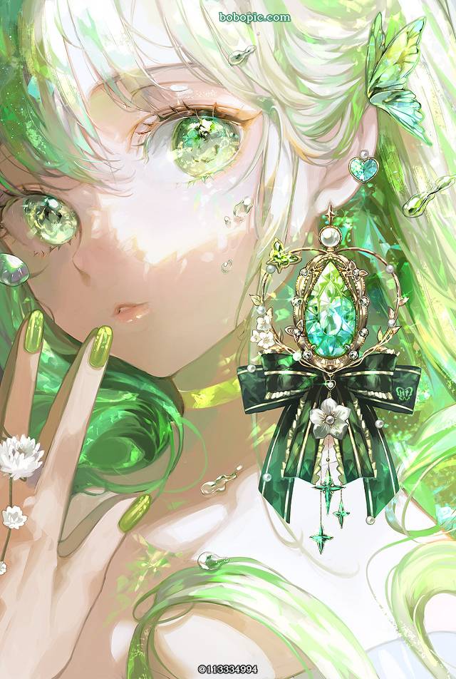 一张emerald,宝石绘画图片