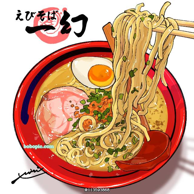 一张食物,美食,食物插画,拉面,pixiv食堂绘画图片