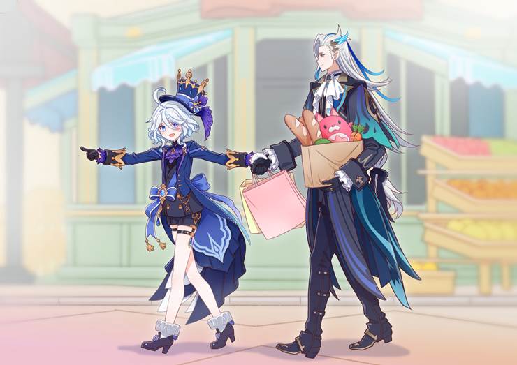 Genshin Impact, Furina, Neuvillette, Neuvillette/Furina, Genshin Impact 500+ bookmarks