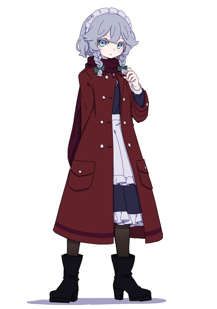 东方, 东方Project, sakuya izayoi, drawn in 1 hour at night, coat, winter clothes