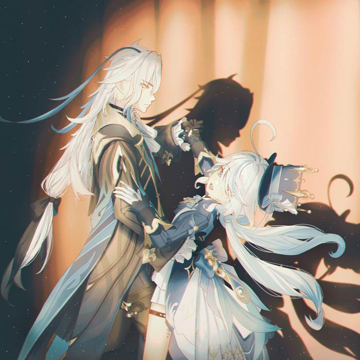 Genshin Impact, Genshin Project, Furina, Neuvillette, Genshin Impact 1000+ bookmarks, Genshin Impact 100+ bookmarks, Neuvillette/Furina, dancing