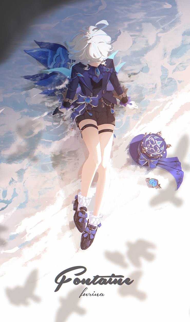 Genshin Impact, 芙宁娜, Fenina, sea, 原神1000收藏