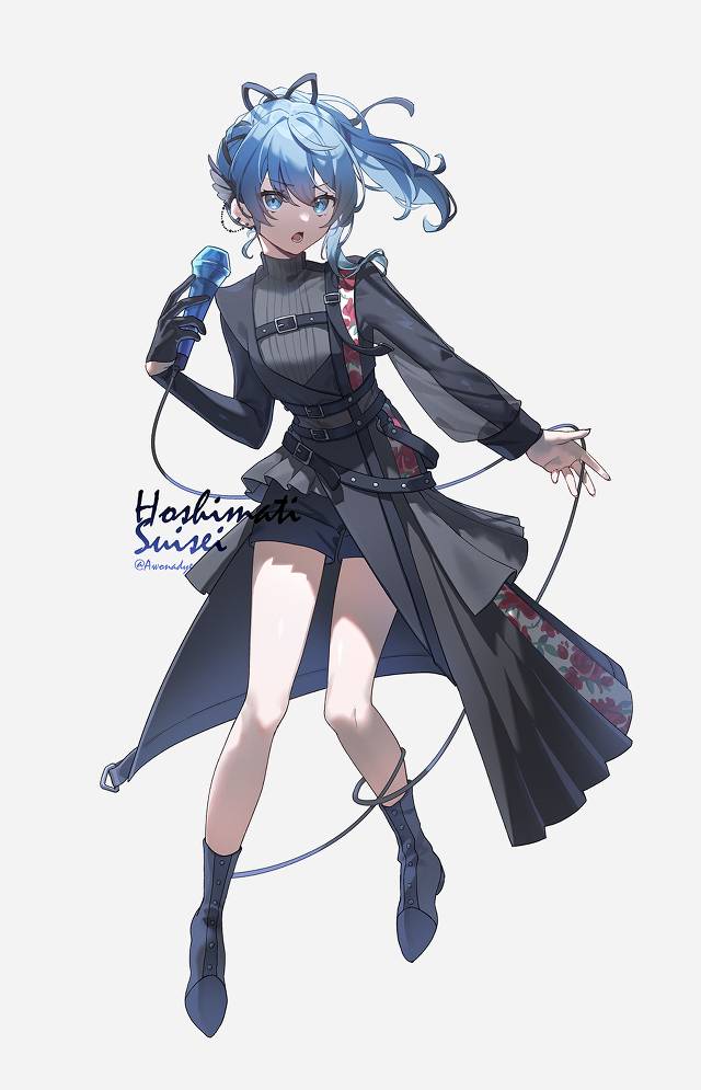 一张虚拟主播,虚拟YouTuber,星街彗星,Hololive绘画图片