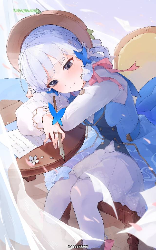 一张genshinimpact,原神,花时来信,一封花期来的信,神里绫华绘画图片