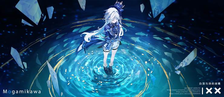 original works, illustration, girl, Genshin Impact, Furina (Genshin Impact), Fenina, doujin