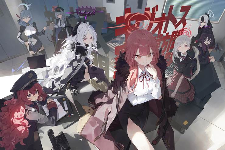 Blue Archive, Rikuhachima Aru, Asagi Mutsuki, Sorasaki Hina, Ako Amau, Natsume Iroha, Kurotate Haruna, Haruka Igusa, Gehenna Academy, Onikata Kayoko