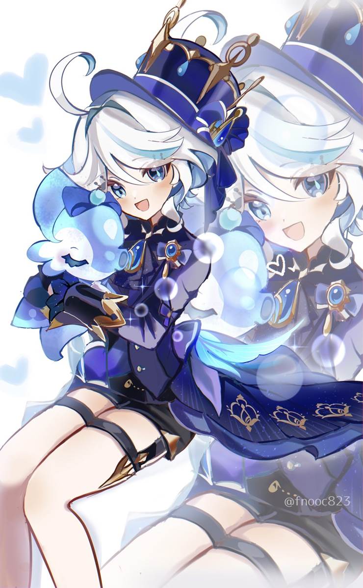 Genshin Impact, Furina, Neuvillette, Focalors, Neuvillette/Furina, Genshin Impact 100+ bookmarks