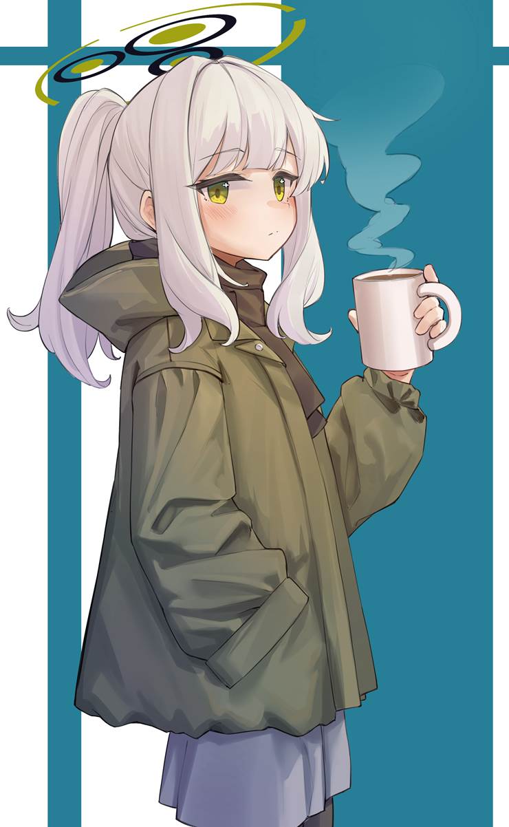 碧蓝档案, 女孩子, gray hair, Hare Omagari, Omagari Hare (Camp)