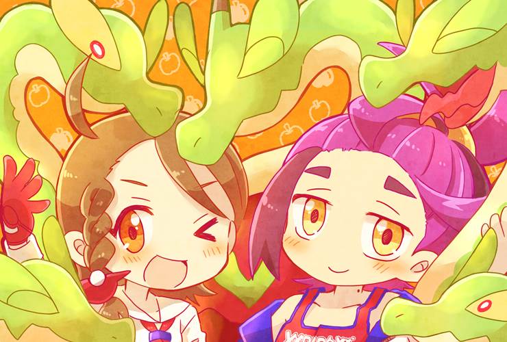 宝可梦朱紫, Kieran/Juliana, 贺年卡, Hydrapple, Pokemon 100+ bookmarks