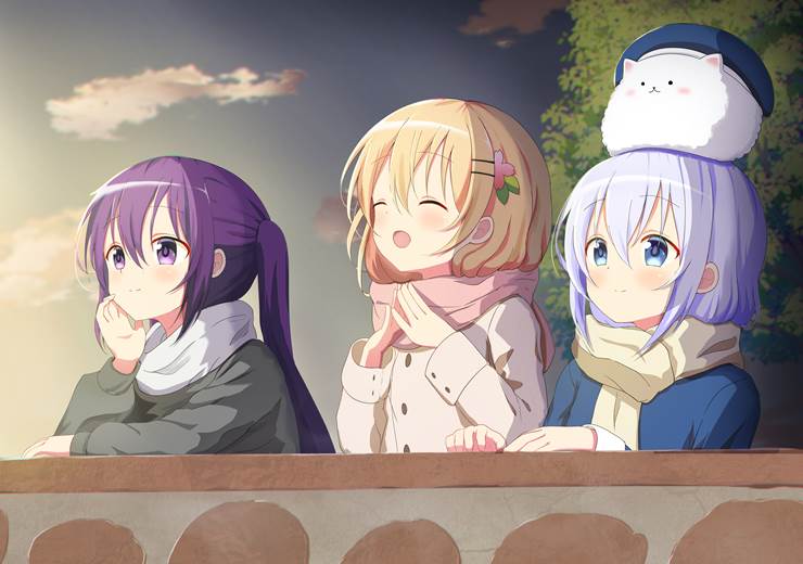 请问您今天要来点兔子吗？, 女孩子, 点兔, 理世, 智乃, New Year's First Sunrise, Is the Order a Rabbit? 500+ bookmarks