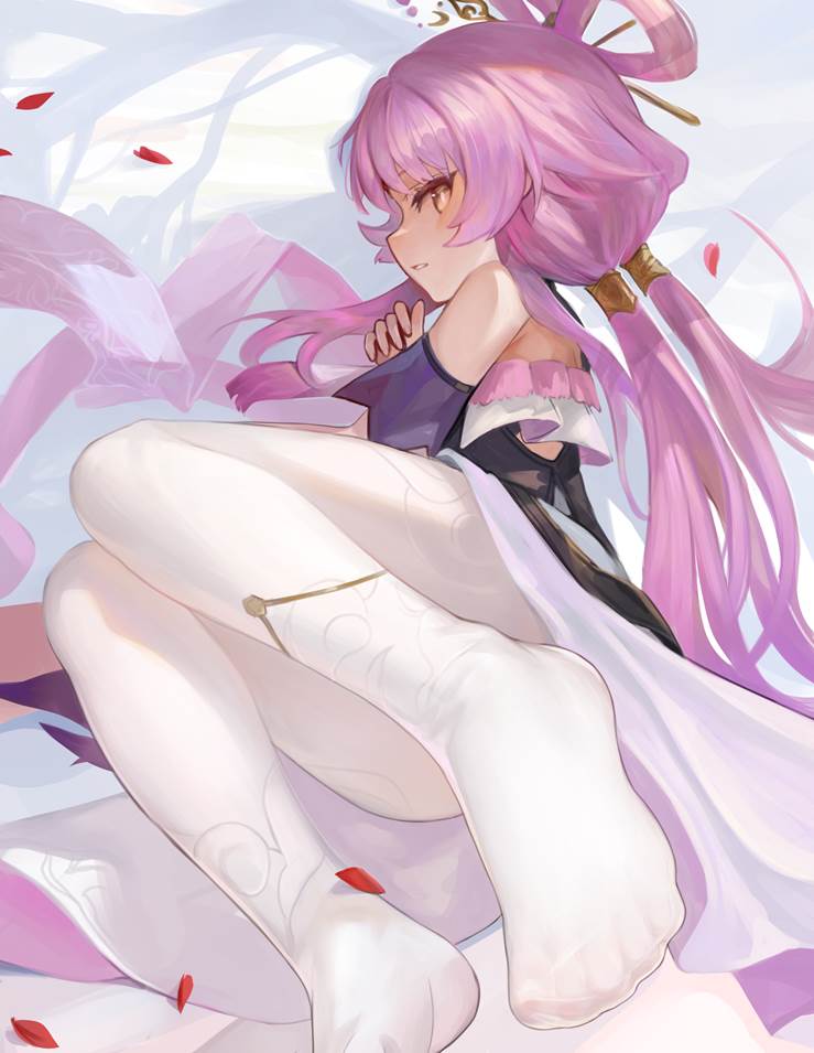 星穹铁道, 崩坏：星穹铁道, Fu Xuan, White silk pantyhose, 脚指, 着袜足底, 崩坏：星穹铁道1000收藏