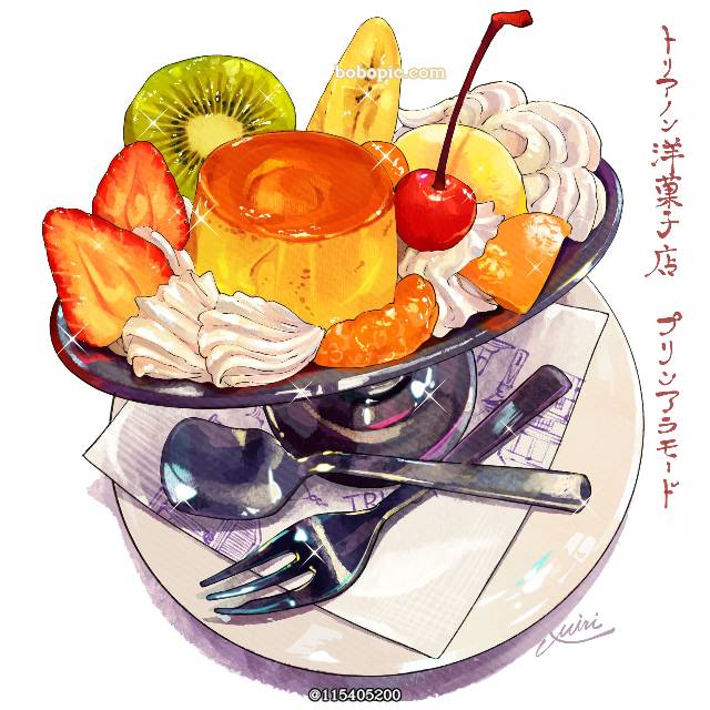 一张美食,食物插画绘画图片
