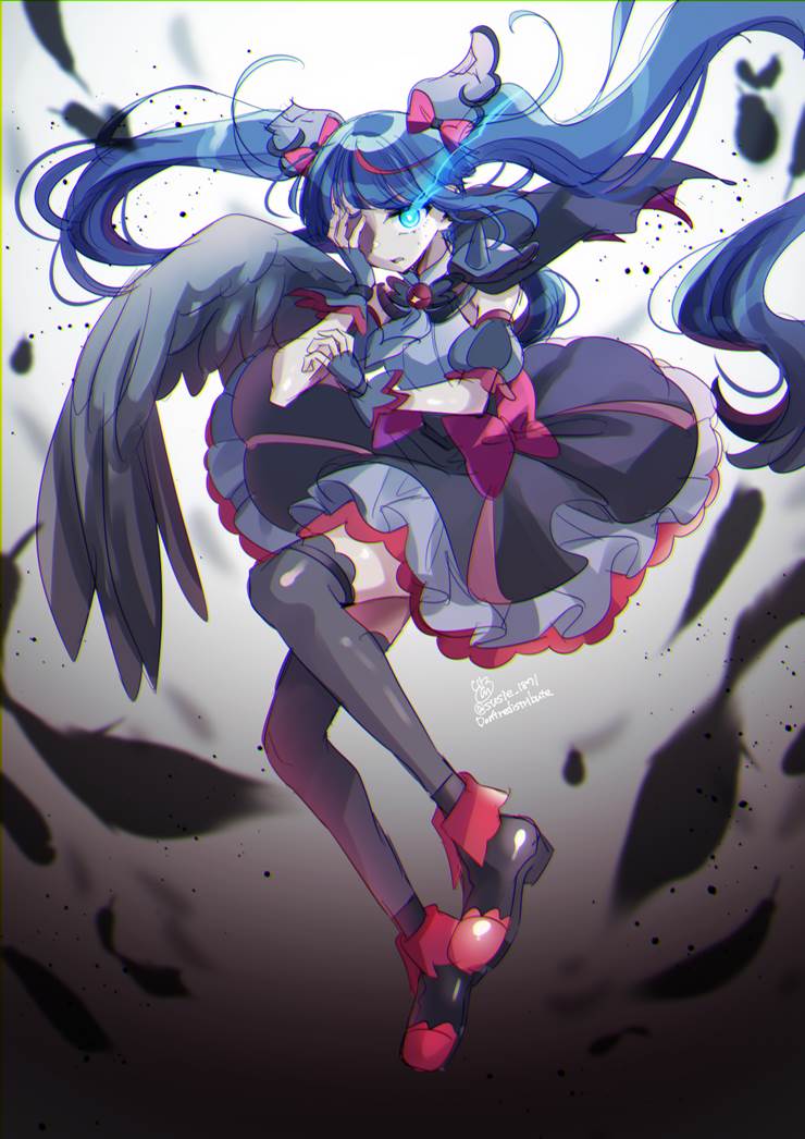 precure, Spreading Sky! PreCure, Dark Cure Sky, turning to the dark side, Cure Sky, Sora Harewataru, corrupted