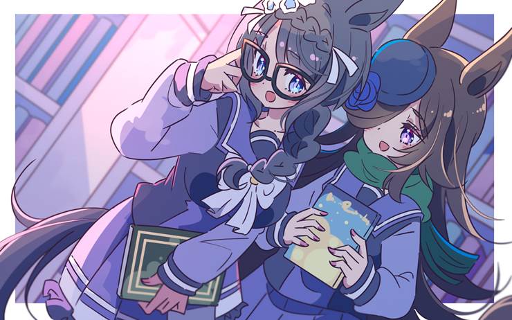 马娘, 赛马娘Pretty Derby, 米浴（赛马娘）, 荒漠英雄（赛马娘）, yuri, Uma Musume Pretty Derby 100+ Bookmarks, 眼镜