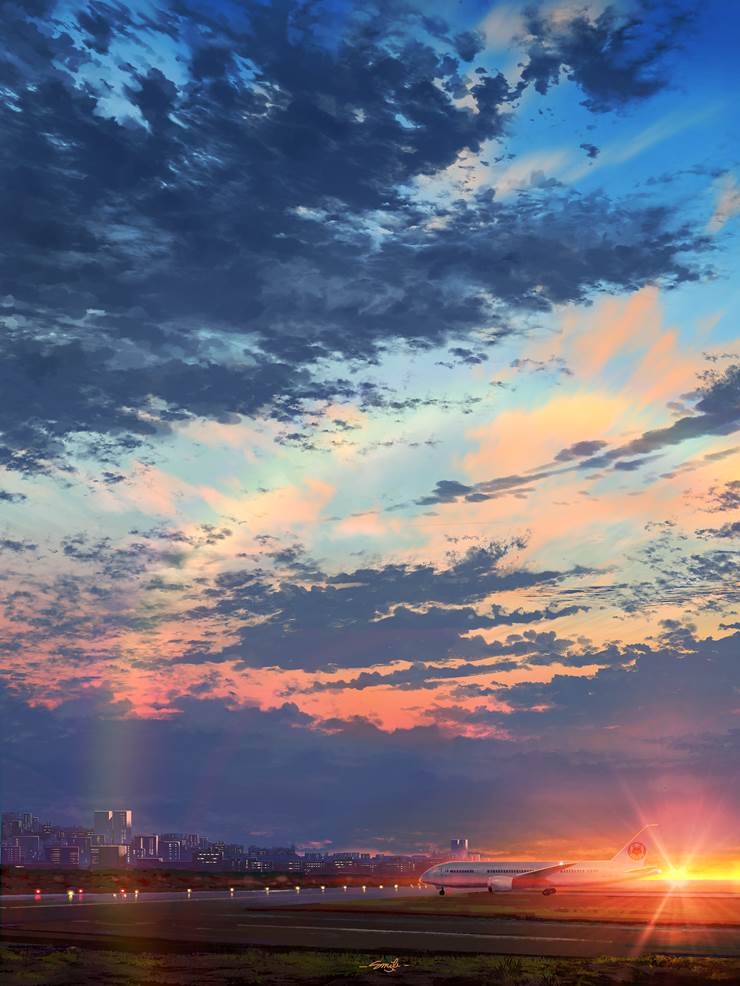 风景, background, 云, sky, 原创, 夕阳