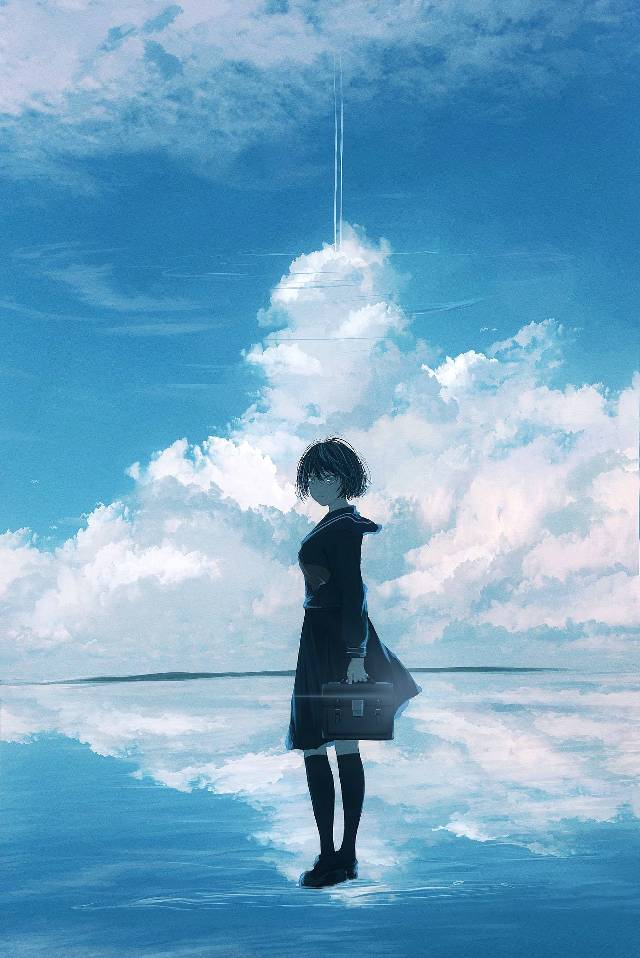 逆光,小女孩图片