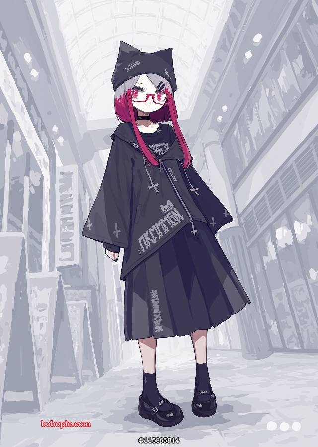 一张眼镜,小女孩,我家孩子绘画图片