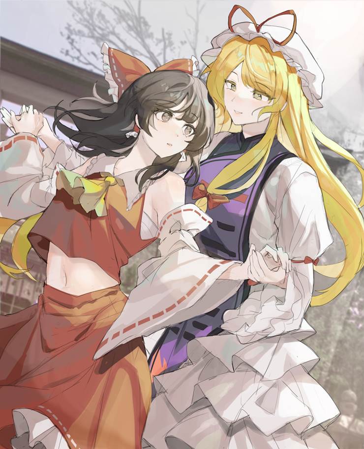 最も信頼できる 东方Project,东方,博丽灵梦,八云紫,yuri,结界组(紫灵), - さる 人形・ドール