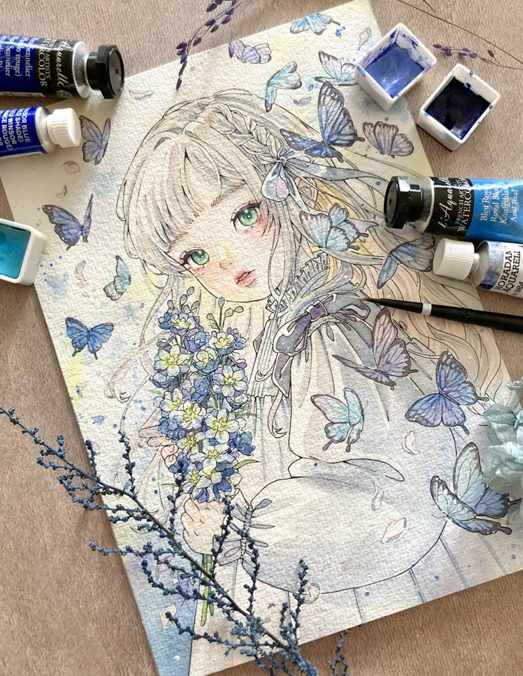 童话风水彩画手绘达人_P站画师はなさきたる作品集精选_ID2192852