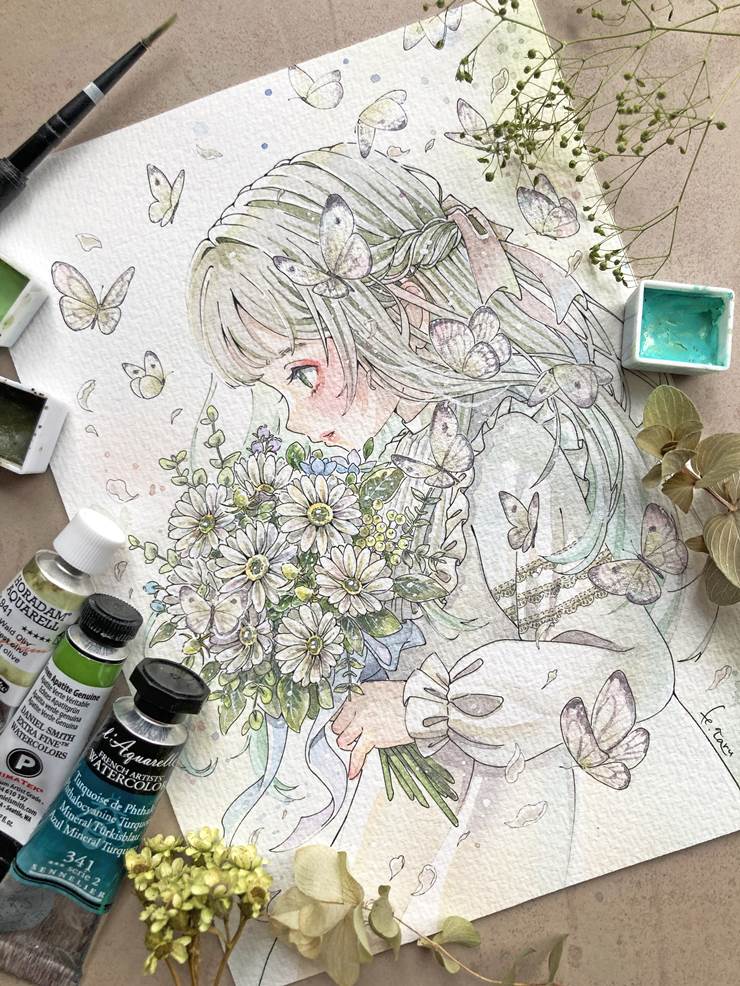 童话风水彩画手绘达人_P站画师はなさきたる作品集精选_ID2192852