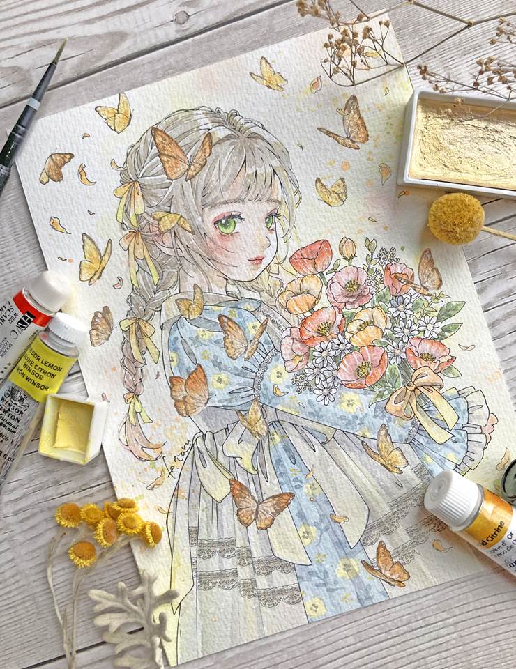 童话风水彩画手绘达人_P站画师はなさきたる作品集精选_ID2192852
