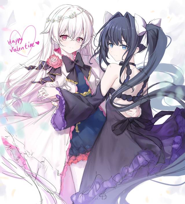 Happyvalentine!!|插画师苮宇xy_Wang的女性插画图片